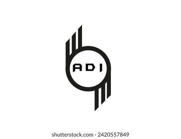 Color de fondo blanco del logotipo vectorial de la letra ADI. Diseño de icono y logotipo de ADI
