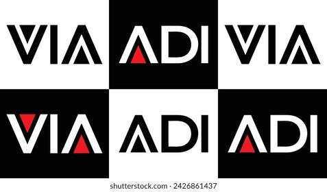 Logo de ADI. Un diseño D I. Carta ADI blanca. ADI, diseño de logotipo de letras A D I. Letra inicial ADI vinculada círculo mayúscula monograma logo.