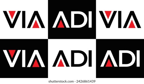 Logo de ADI. Un diseño D I. Carta ADI blanca. ADI, diseño de logotipo de letras A D I. Letra inicial ADI vinculada círculo mayúscula monograma logo.