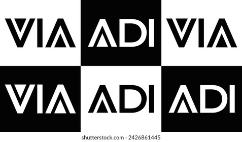 Logo de ADI. Un diseño D I. Carta ADI blanca. ADI, diseño de logotipo de letras A D I. Letra inicial ADI vinculada círculo mayúscula monograma logo.