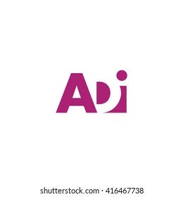 ADI Logo. Vector Graphic Branding Letter Element. White Background