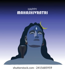 Adi Yogi Lord Mahadev Illustration, Happy Maha Shivaratri Festival of India, Lord Shiva artwork, Shivaratris Celebration