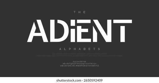 Adient modern stylish capital alphabet letter logo design