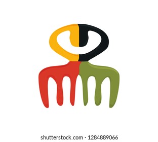 Adinkra Vector illustration: Duafe Comb Symbol isolated.