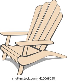 Adirondack Beach Chair. Vector Illustration.