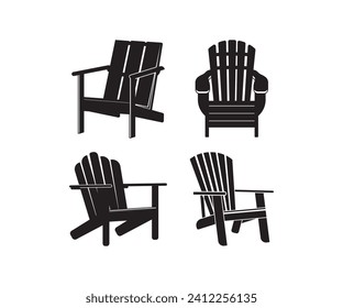 Adirondack chair, Beach Summer Adirondack chair, Chairs silhouette