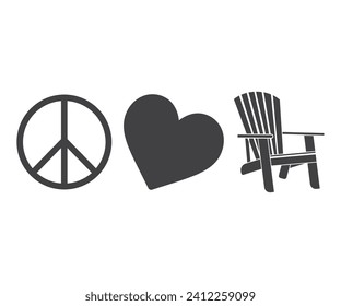 Adirondack Chair Clipart, Adirondack chair monogram, Beach Chair Clipart