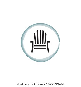 Adirondack chair vector. Adirondack icon
