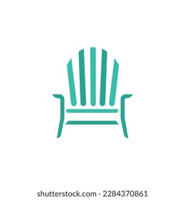 Vector de silla Adirondack. Icono de Adirondack