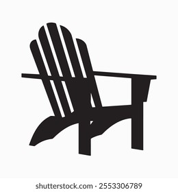 Adirondack Chair vector silhouette illustration flat design