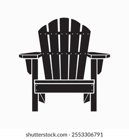 Adirondack Chair vector silhouette illustration flat design