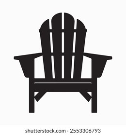 Adirondack Chair vector silhouette illustration flat design