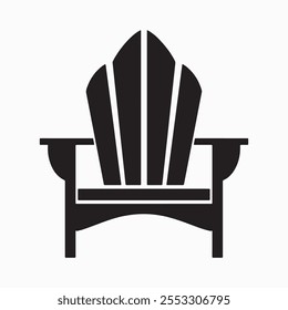 Adirondack Chair vector silhouette illustration flat design