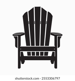 Adirondack Chair vector silhouette illustration flat design