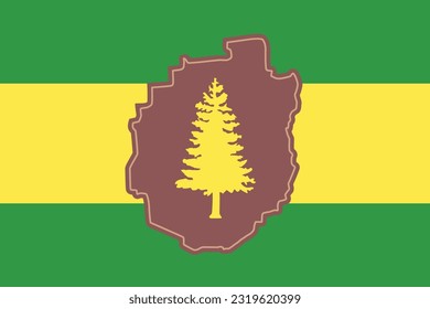  Adirondack, (New York, US) flag vector illustration