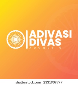 Adivasi divas, august 9, social media post, web, poster, background, greeting card, banner concept, suitable for sale, vector illustration.