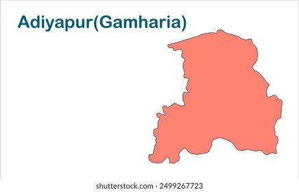 Adiyapur subdivision map, Saraikela District, Jharkhand state, Republic of India, Government of Jharkhand, Indian territory, Eastern India, politics, village, tourism