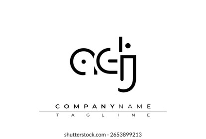 ADJ abstract letter design. Modern Business Logo Design With Abstract Typography and Contemporary Style