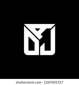 Diseño creativo del logotipo de la letra ADJ con gráfico vectorial, logotipo ADJ simple y moderno.