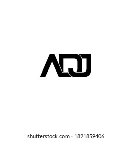 diseño original del logotipo de monograma de la letra adj