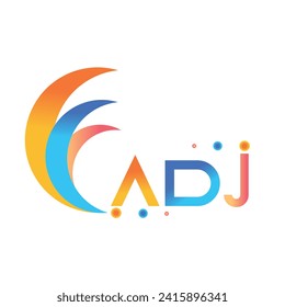Diseño del logotipo de la tecnología de letras ADJ sobre fondo blanco. Concepto de logotipo de negocio de letras creativas de ADJ. Logo monograma de ADJ y tipografía para marca de tecnología, negocios e inmobiliaria.
