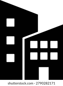 Adjacent Commercial Buildings Urban Development Vector Icon