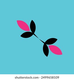 adjacent plants in pink and black