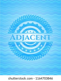 Adjacent water wave concept style emblem.