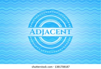 Adjacent water wave representation emblem.
