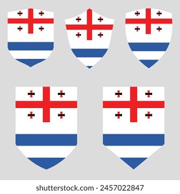 Adjara Flag Guard Shield Icon Vector