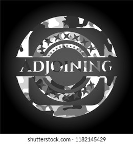 Adjoining on grey camouflaged texture