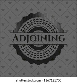 Adjoining realistic black emblem