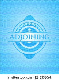 Adjoining water concept style badge.