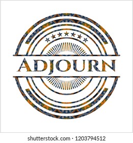 Adjourn arabic emblem background. Arabesque decoration.