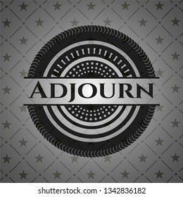 Adjourn dark icon or emblem