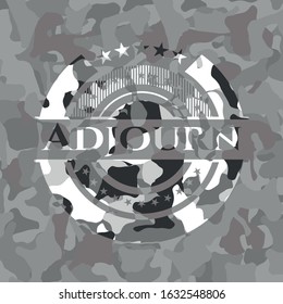Adjourn on grey camouflage pattern