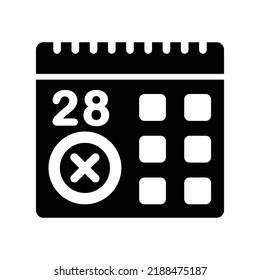 Adjourn, postpone icon. Black vector graphics.