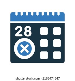 Adjourn, postpone icon. Simple editable vector design isolated on a white background.