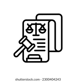 Adjudgement icon in vector. Illustration