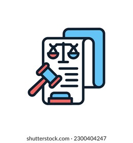 Adjudgement icon in vector. Illustration
