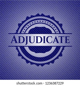 Adjudicate jean or denim emblem or badge background