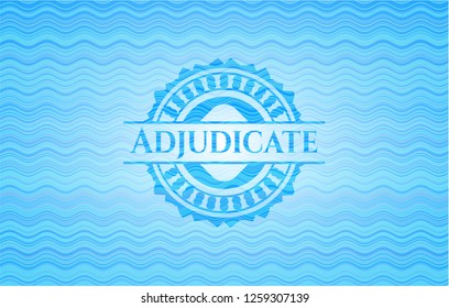 Adjudicate water wave representation style emblem.