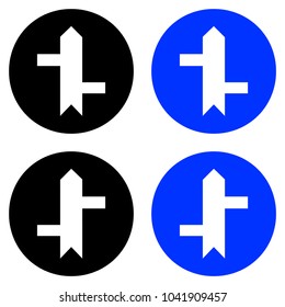 Adjunction of the secondary road. Road sign