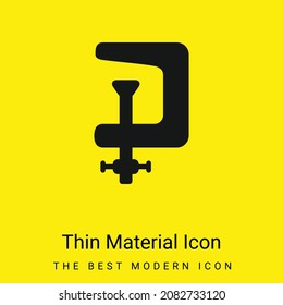 Sistema de ajuste icono de material amarillo brillante mínimo
