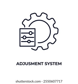 adjusment system  outline icon. Linear vector from construction concept. Thin line adjusment system  icon isolated on white background