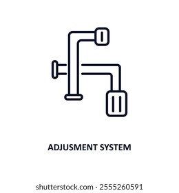 adjusment system outline icon.  Thin line icon from construction collection. Editable vector isolated on white background