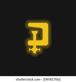 Adjusment System yellow glowing neon icon
