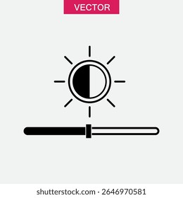 Ajustar o ícone de brilho, ilustração vetor simples para web e app..eps