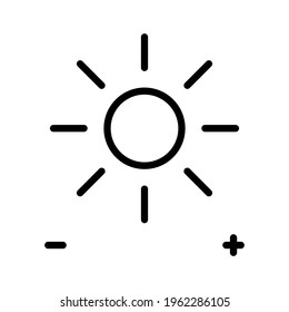 Adjust, brightness, screen icon vector image. Can also be used for customer support. Suitable for use on web apps, mobile apps and print media.