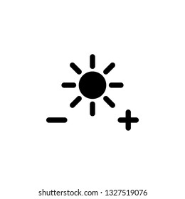 adjust brightness settings icon. Signs and symbols can be used for web, logo, mobile app, UI, UX